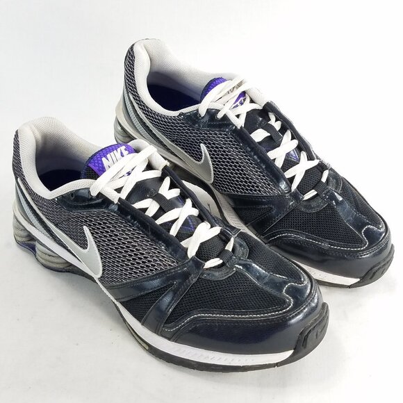 Nike Shoes - Vtg Nike Shox Diamond Flex Sneakers Sz 10 Black White Silver Purple 344949 2008